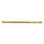Tiffany & Co. 18k yellow gold bracelet The 18k yellow gold woven link, measures approximately 9.8 mm