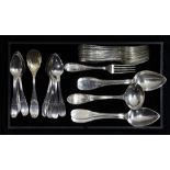 (lot of 29) Associated English and American sterling silver flatware group, consisting of (11)