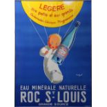 "Eau Minerale Naturelle, Roc St. Louis," circa 1954, vintage lithographic poster in colors,