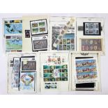 Micronesia, Palau and Marshall Islands stamp group, three colorful collections with full