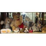 (lot of approx. 16) Steiff plush animal group, including bears, a donkey, mice, lion, etc., largest: