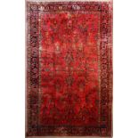 Large antique Maharajan Sarouk carpet, 12'2" x 21'9"