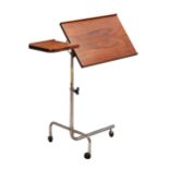 Danecastle APS Danish Modern adjustable tray table, executed in rosewood, chrome-plated steel, and