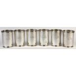 (lot of 6) Manchester Silver Co. sterling silver mint julep tumblers, each of with a tapering