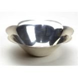 Tiffany & Co. sterling silver candy bowl, having a scalloped rim, marked on underside: "Tiffany &