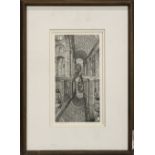 Richard Mack (American, 20th century), "Anticipation," engraving collage, pencil signed lower right,