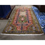 Semi antique Azerbaijan Caucasian carpet, 4'3" x 9'10"
