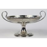 Towle Silversmiths sterling silver compote, the reticulated rim mounted with scrolling handles,