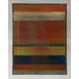 Stewart Gross (American, 1921-2002), "Orange Red Vista," oil on canvas, signed lower right, signed