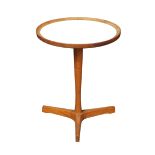 Danish Modern Hans C. Andersen teak occasional table, having a circular top, above a tripod base,