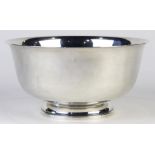 M. Fred Hirsch Co. sterling silver "1768 Paul Revere" reproduction bowl, the tapering round form