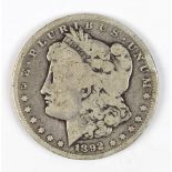 1892 (CC) Carson City Morgan Silver Dollar VF