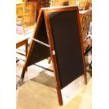 French easel chalkboard, having a wooden frame, 43"h; Provenance: Cafe Society, SF & Napa