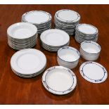 (lot of 57) Dansk International Designs LTD. assembled table service, consisting of (10) soup