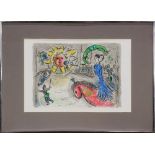 After Marc Chagall (French/Russian, 1887-1985), "Soleil Au Cheval Rouge," 1979, lithograph in