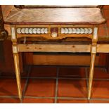 Continental Neoclassical polychrome console table, 18th century, probably Italian, having a faux