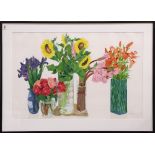 Gary Bukovnik (American, b.1947), Five Bouquets, 1994, lithograph in colors, pencil signed and dated