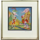 (lot of 4) Mihail Chemiakin (Russian, b.1943), Untitleds (Carnivale), lithographs in colors, each