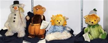 (lot of 4) Steiff collectible bear group, including "Pumpkin Patch", "Snowbeam", "Sprout" and "