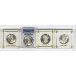 (lot of 4) Morgan Silver Dollars, Gem BU, 1888 PCGS MS65, 1880(S), 1881(S), 1879