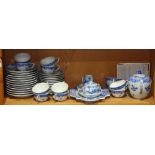 (lot of 30) Des Porceleyne Fles Delft porcelain service, comprising (12) teacups, (12) saucers, (12)