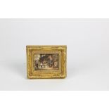 European School (19th century),Village Scene, miniature on cellulite, unsigned, overall (with