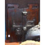 East Indian barn door circa circa 1870, located in a mountain village in Northern India in a huge