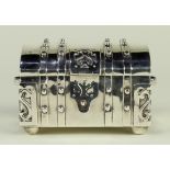 Mexican Sanborns sterling silver chest form box