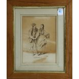 "Wenn zwei daffelbe thun," etching, unsigned, 19th century, overall (with frame): 19.25"h x 16"w