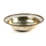 Gorham sterling silver reticulated serving bowl, pattern number "255", 9"dia., 7.29 troy oz.