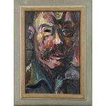 San Francisco Bay Area Figurative School (20th century), Portrait of a Man, oil on masonite,