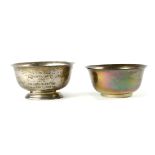 (lot of 2) Associated sterling silver finger bowls, consisting of an International footed bowl in