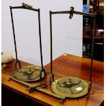 French Testut polished brass and cast iron scale, 29"h