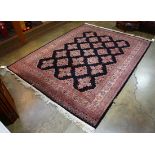 Pakistani Bokhara rug (damged), 10'6" x 8'3"