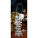 Contemporary acrylic table lamp, 24"h