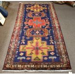 Semi Antique Azerbaijan Caucasian carpet, 4'6" x 10'11"