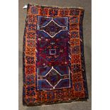 Antique Turkish Yuruk carpet, 5'5" x 3'1"