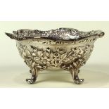 S. Kirk & Son sterling silver footed bowl, having chased foliate repousse decoration, and rising