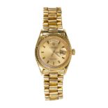 Rolex Day-Date President yellow gold wristwatch, Ref. 1803 Dial: round, gold, applied baton hour