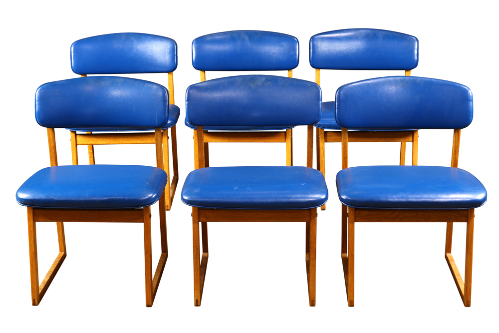 (lot of 6) Børge Mogensen for Karl Andersson oak side chairs, each having a slightly curved back, - Image 2 of 5