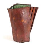 June Schwarcz (American 1918-2015) #957 vessel executed in electroformed copper foil enamel,