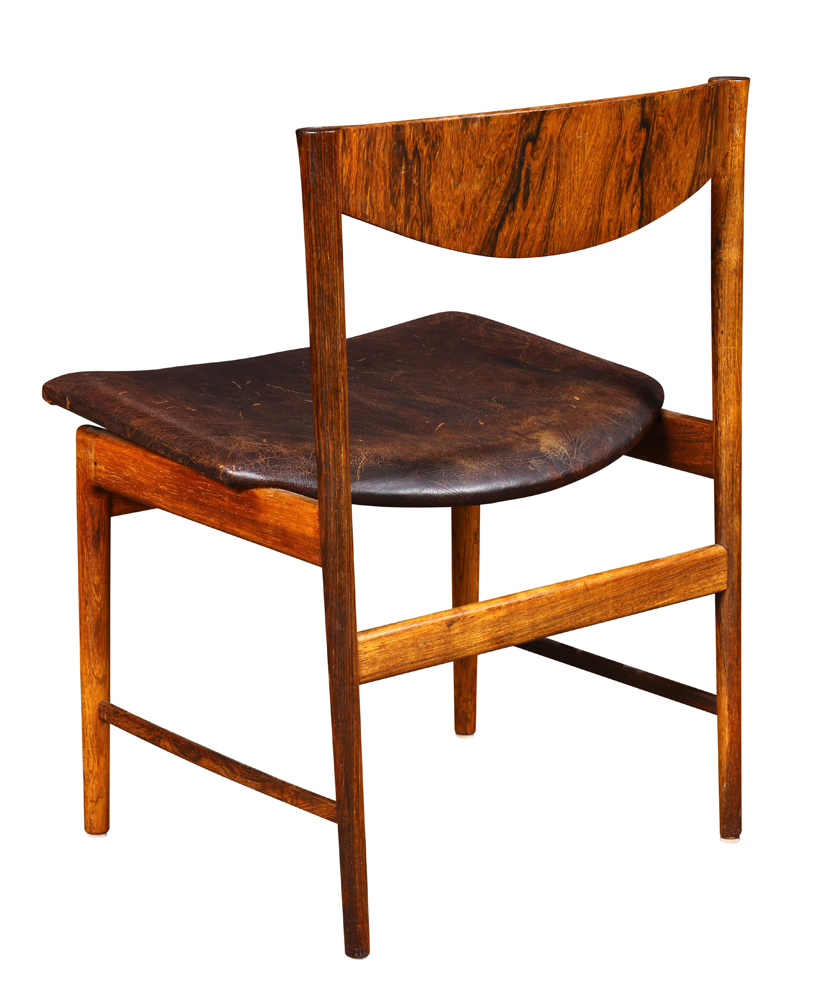 (lot of 8) Ib Kofod Larsen for Säffle Möbelfabrik palisdaner chairs, Sweden, circa 1960, each having - Image 3 of 3