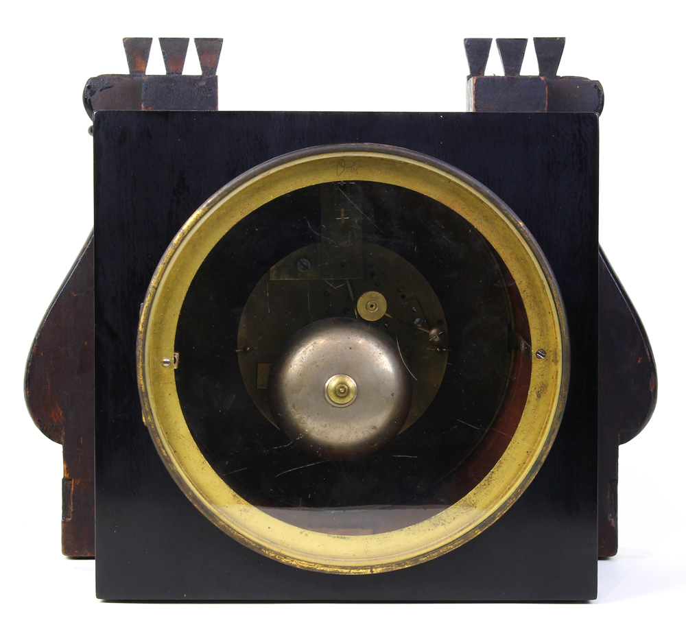 Herter Brothers New York mantle clock, executed in the Aesthetic taste circa 1880, having an - Image 4 of 6