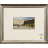 Stephan Clift (Swiss, fl. 1872-1896), Coastal Landscape, watercolor, signed lower right, overall (