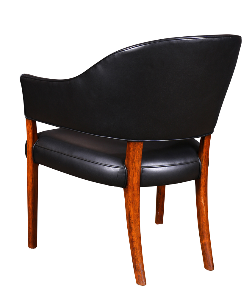 Ole Wanscher for AJ (Andreas Jeppe) Iversen rosewood and leather lounge chair, having a contoured - Image 2 of 4