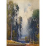 Percy Gray (American, 1869-1952), Eucalyptus Grove, 1922, watercolor, signed and dated lower left,