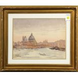 Hubert John Langton (American, 1889-1987), Venice, watercolor, signed lower left, overall (with