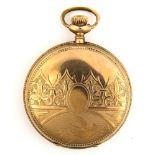 Elgin Nat'l gold-filled hunting case pocket watch Dial: round, white, black Roman numerals, black