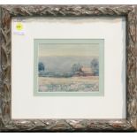 Bertha Emery (American, 1873 - 1957), Ukiah, 1919 watercolor, signed verso, overall (with frame):