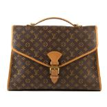 Louis Vuitton Beverly briefcase, GM, executed in brown monogram coated canvas, 13" h x 17" w x 5" d